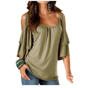 NWOT Medium cold shoulder top,